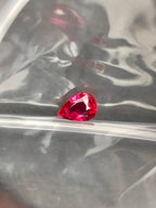 High-quality 1.04ct Pear Shape No Heated Mozambique Pigeon Blood Ruby