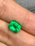 High-quality 2.38ct Natural Colombian Vivid Green Emerald