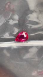 High-quality 1.04ct Pear Shape No Heated Mozambique Pigeon Blood Ruby
