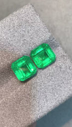 High-quality 3.26ct Natural Zambia Emerald Pair